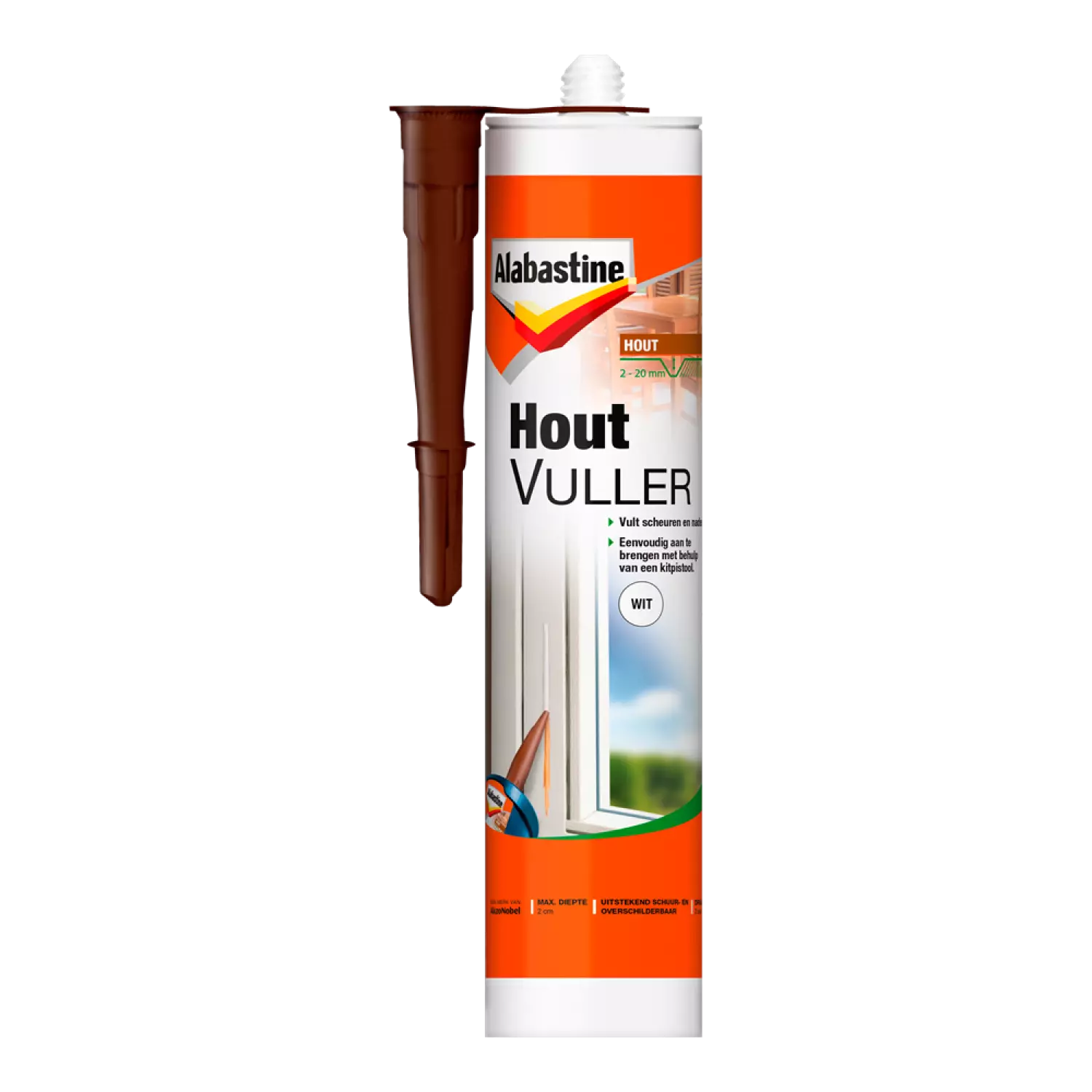 Alabastine Houtvuller - Pasta - Wit - 485g