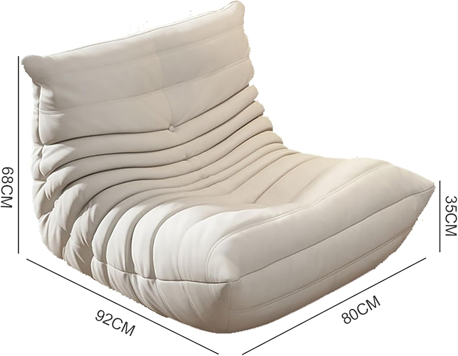 Togo Kaminsessel, Ecksitzsäcke, Bequemes Lazy-Bodensofa, Loungesessel-Sofa Aus Schaumstoff Mit Ergonomischem Design, Für Wohnzimmer, Schlafzimmer, Wohnheim, Salon, Büro