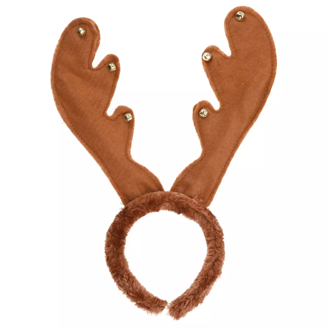 Serre-tête Renne 6 clochettes marron