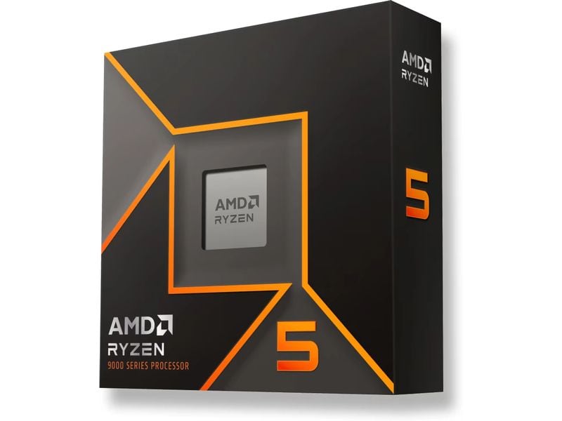 AMD CPU Ryzen 5 9600X 3.9 GHz Gaming-Prozessor mit 6 Kernen, 12 Threads und einer Leistungsaufnahme von 65 W