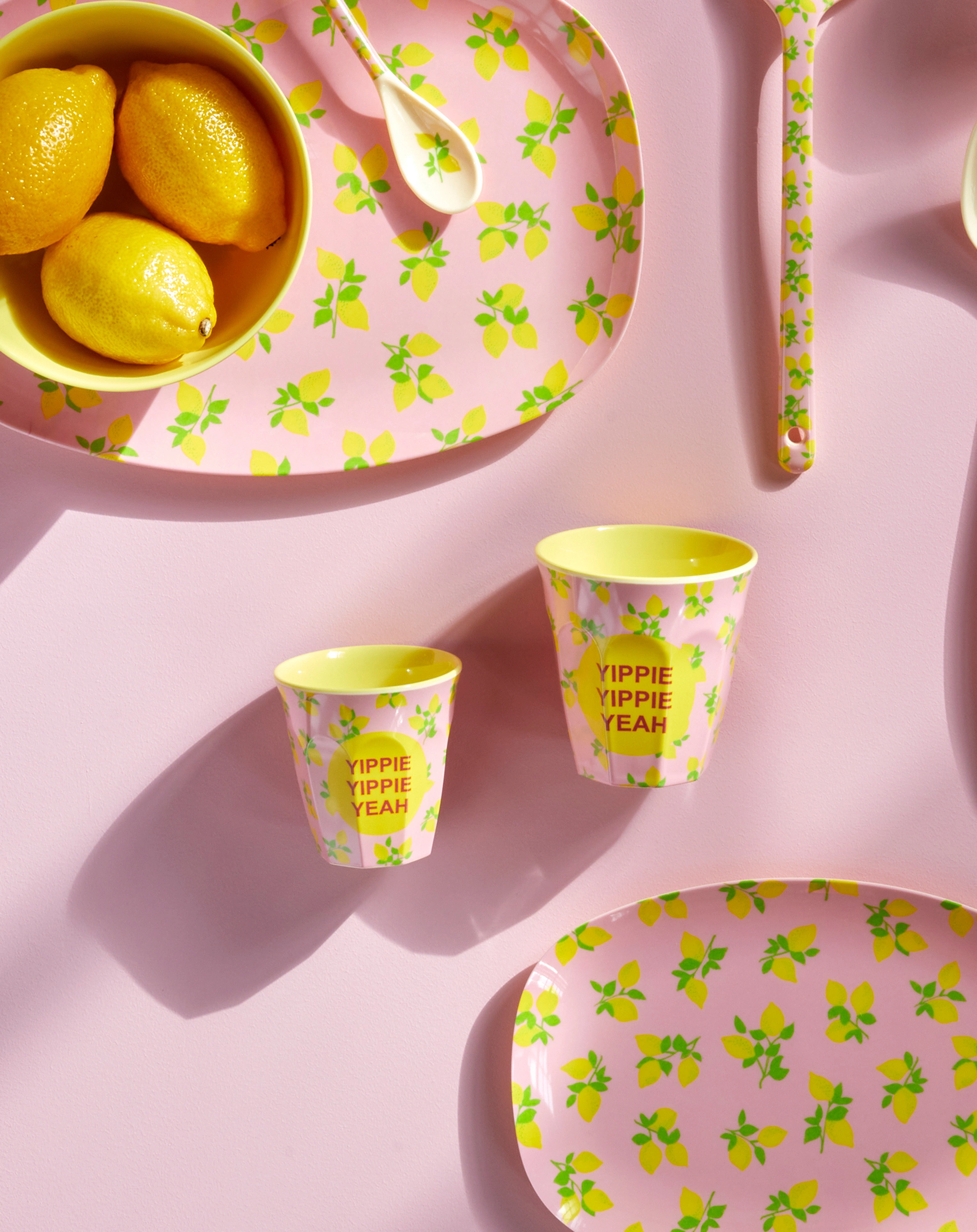 Melamin-Becher YIPPIE YIPPIE YEAH PRINT - SMALL 6er-Pack in bunt