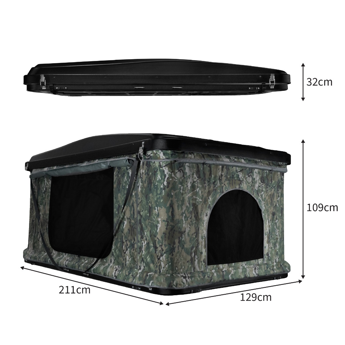 Monstershop Camouflage 2-3 persoons daktent