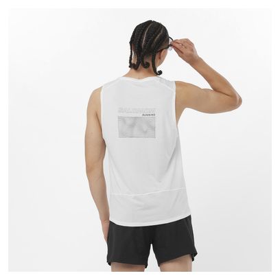 Débardeur Salomon Cross Run Blanc Homme