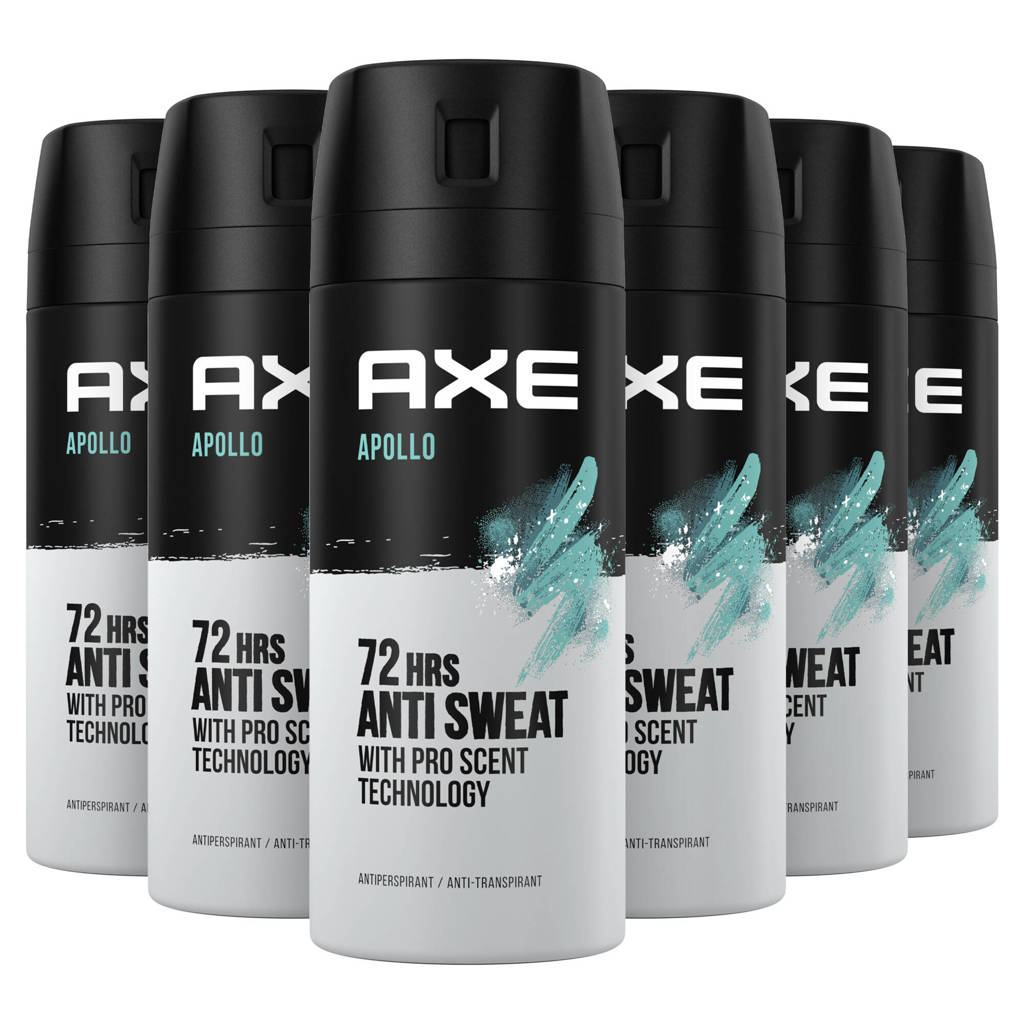 Lekkere mannelijke geurApollo anti-transpirant spray - 6 x 150 ml