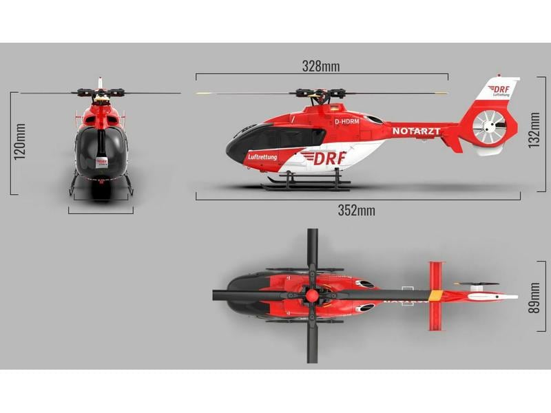 Amewi Helikopter AFX-135 Pro Brushless CP RTF Pitch-gesteuerter Scale Heli mit 6G Gyro