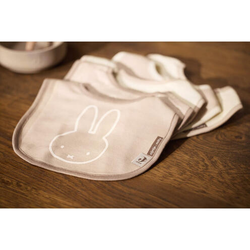 Lot de 5 bavoirs jersey imperméables Miffy peekaboo - Multicolor - JOLLEIN