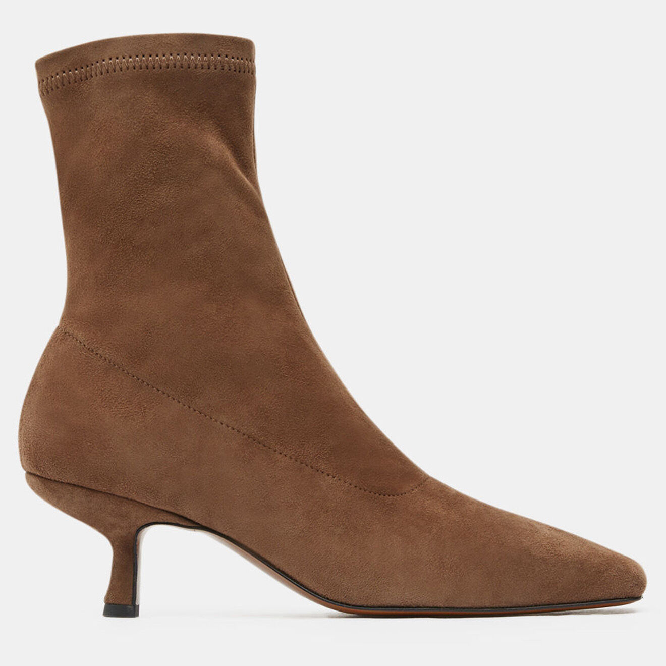 By Far Bottines en Velours de Cuir Socks marron