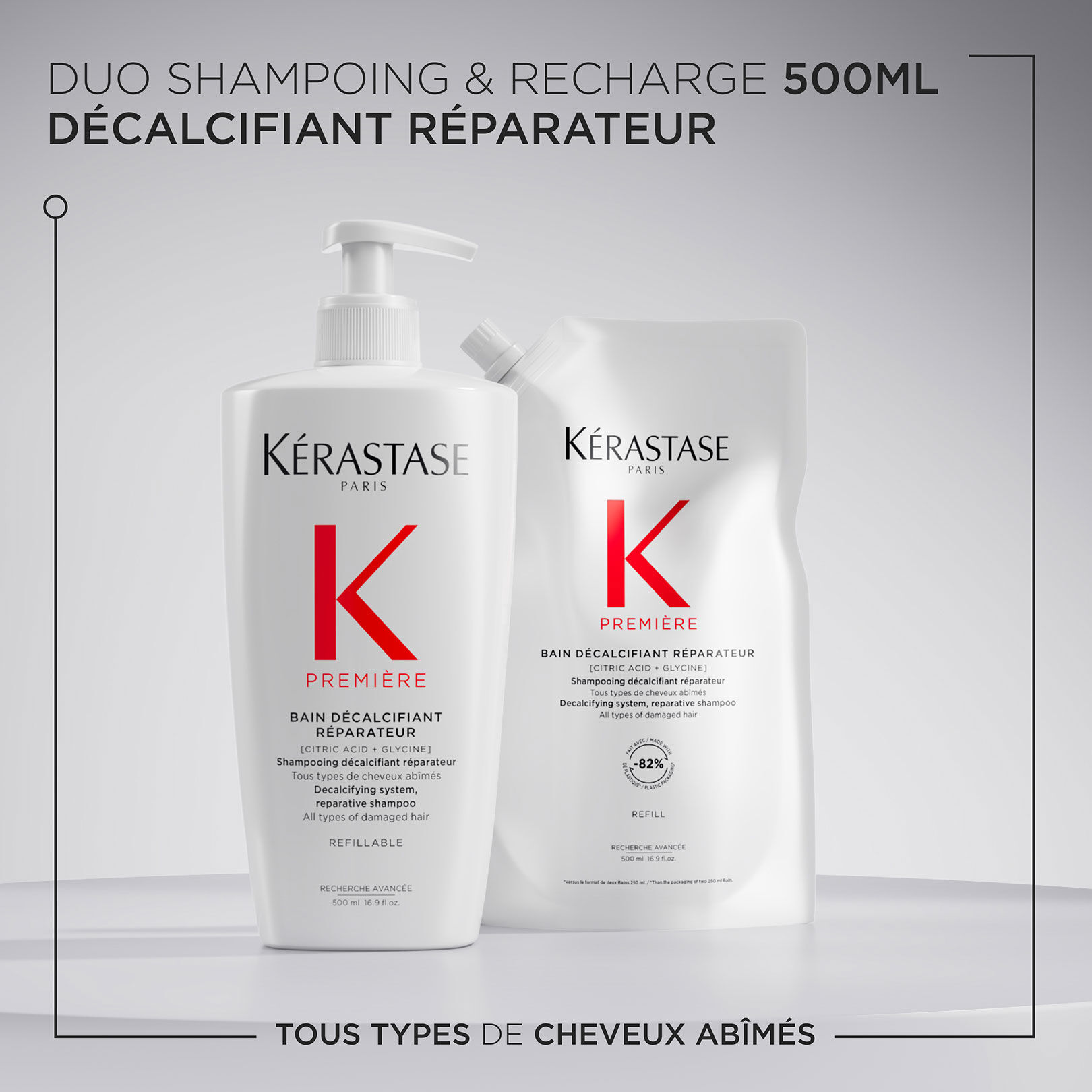 Bain décalcifiant réparateur Première 500 ml rechargeable