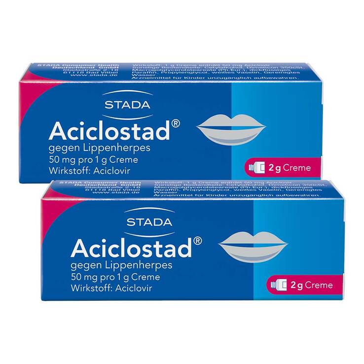 Aciclostad Creme gegen Lippenherpes, 2x2 g