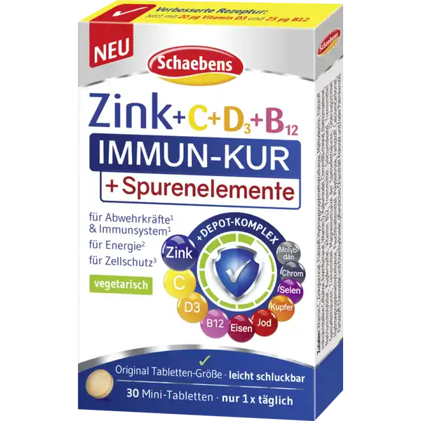 Zink + C + D + B12  Immun-Kur