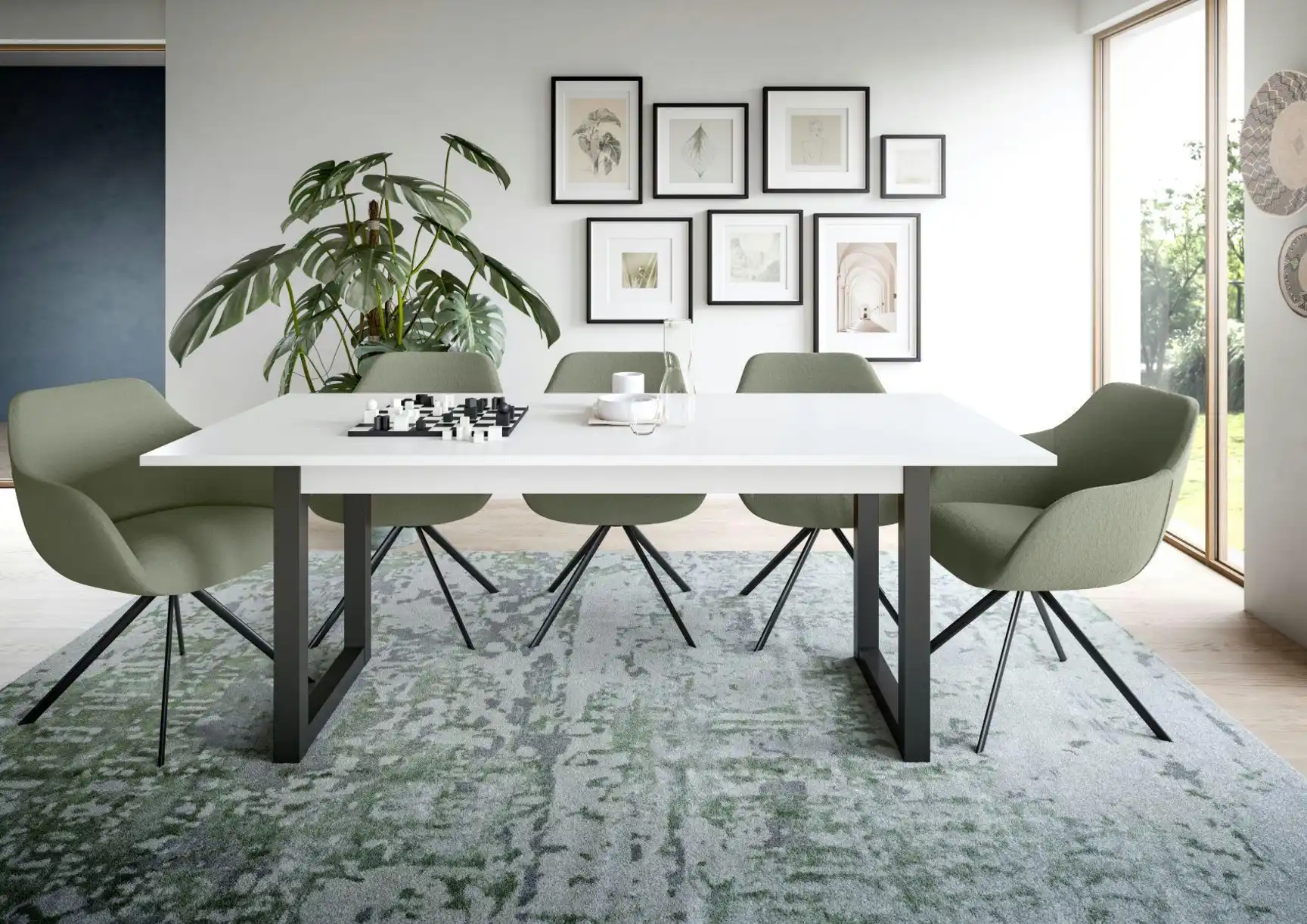 Esstisch 150 x 90 cm ausziehbar Tili