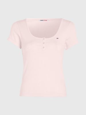 Camiseta Slim Fit com Malha Canelada