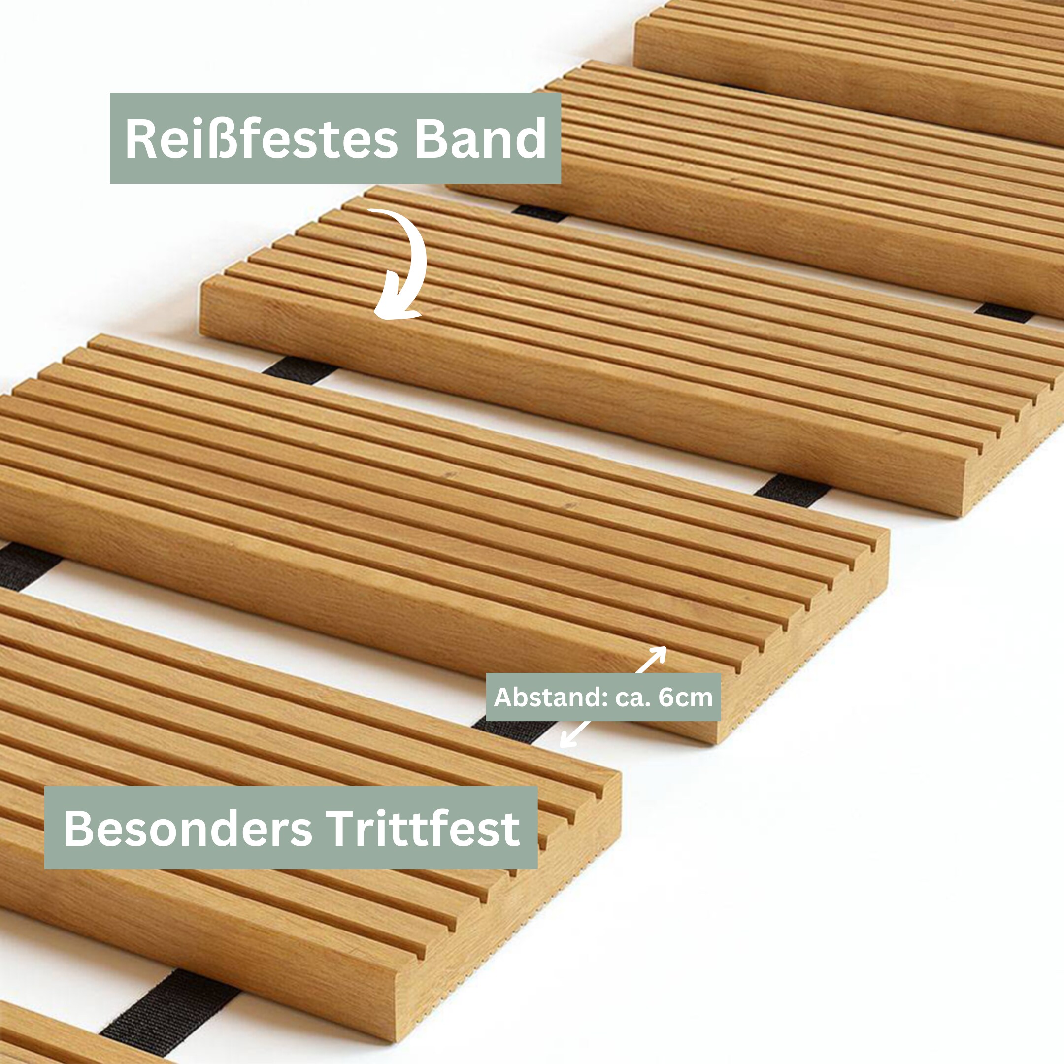 holz4home® Rollweg / Gartenweg aus Lärche - Holz-Tritte für Garten | 45 cm