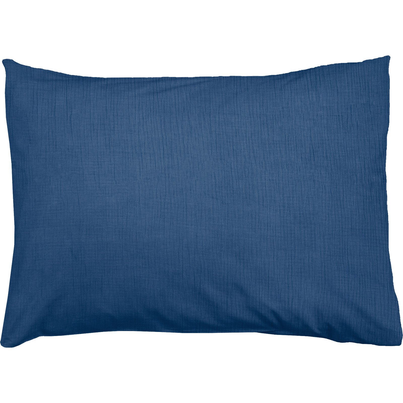 Bettwäsche Musselin mit Perkal uni blau 200x210 Duvetbezug Franz