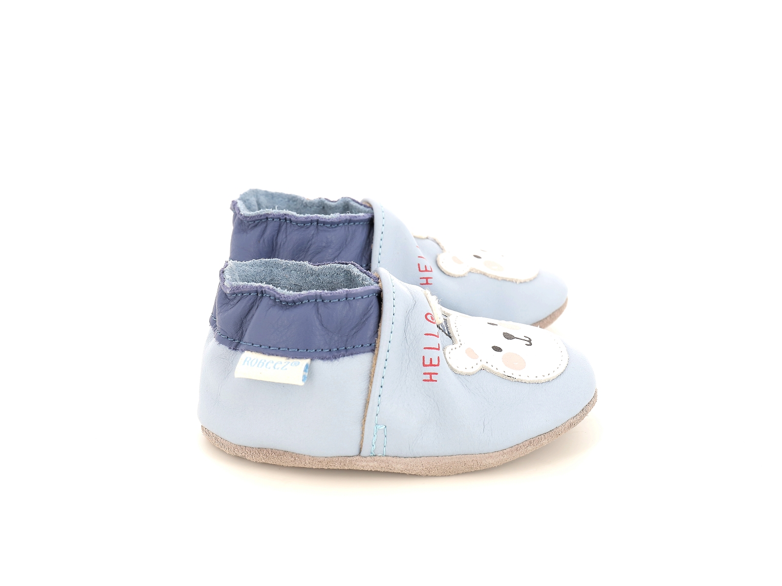 Robeez-HELLO WINTER Cuir Ciel