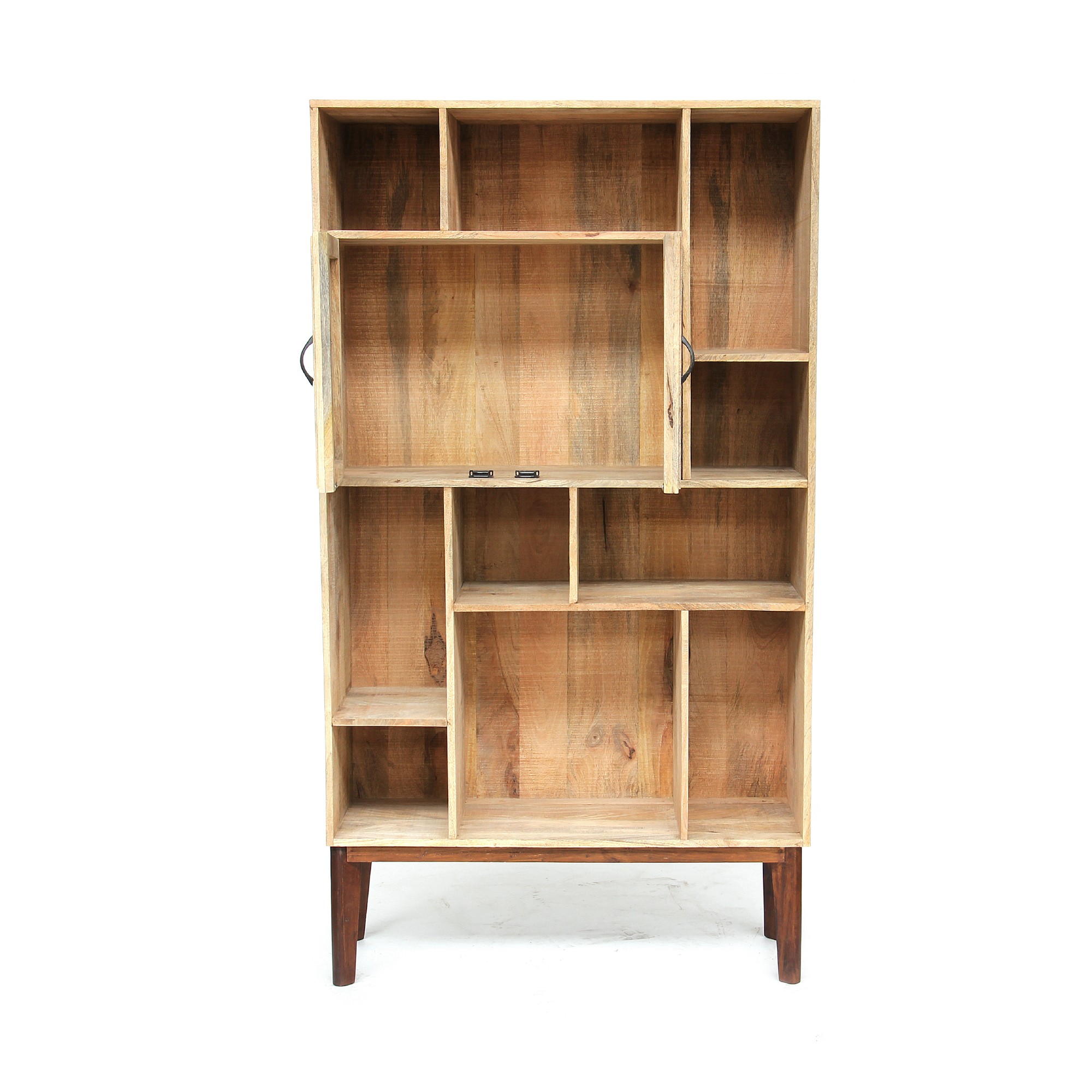 Regalschrank 'Berkhood', natur, braun, B 100 cm, H 181 cm, T 36 cm von fischer's lagerhaus
