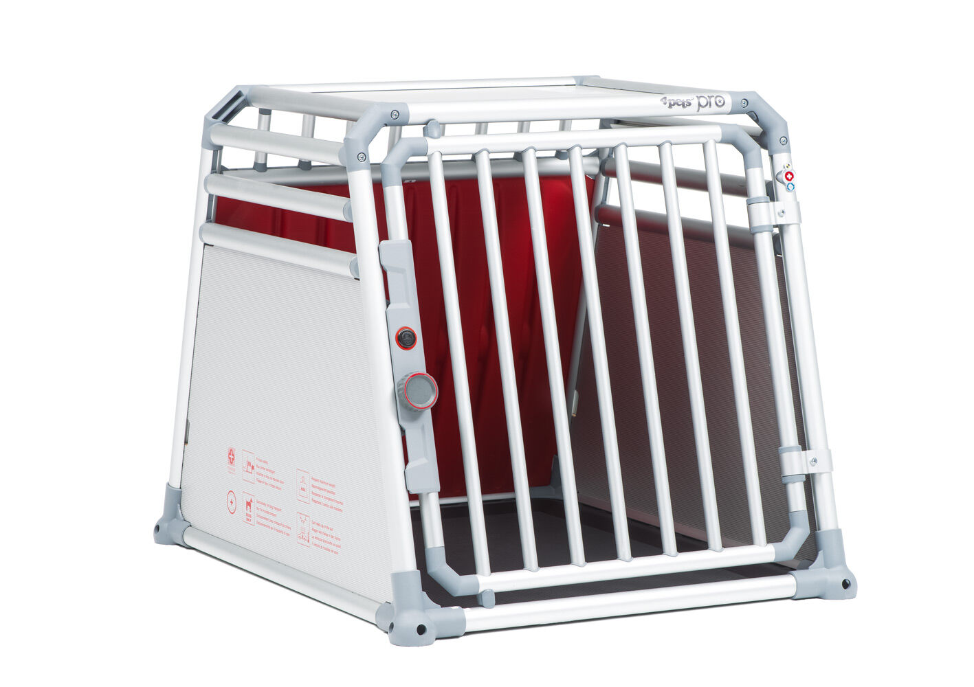 4Pets Pro 3 - Autobench Hond - chroom - 66x6868x83.5 cm - M