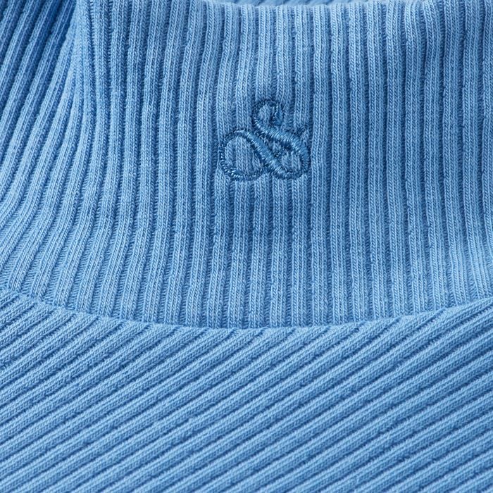 Scotch & Soda Mock Neck Rib Shirt Dames