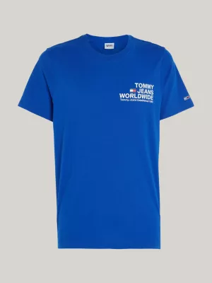 Camiseta com gola redonda e logo