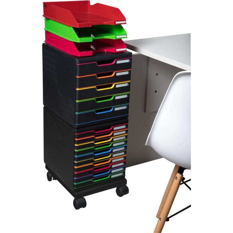 Set à roulettes pour modulos Roller set Office - Noir