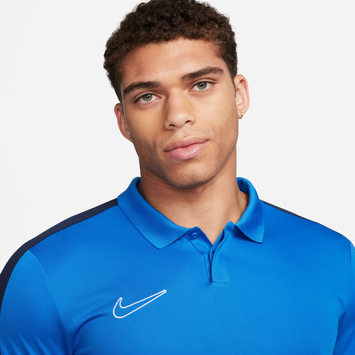 Nike Dri-FIT Academy 23 Polo Blauw Donkerblauw Wit