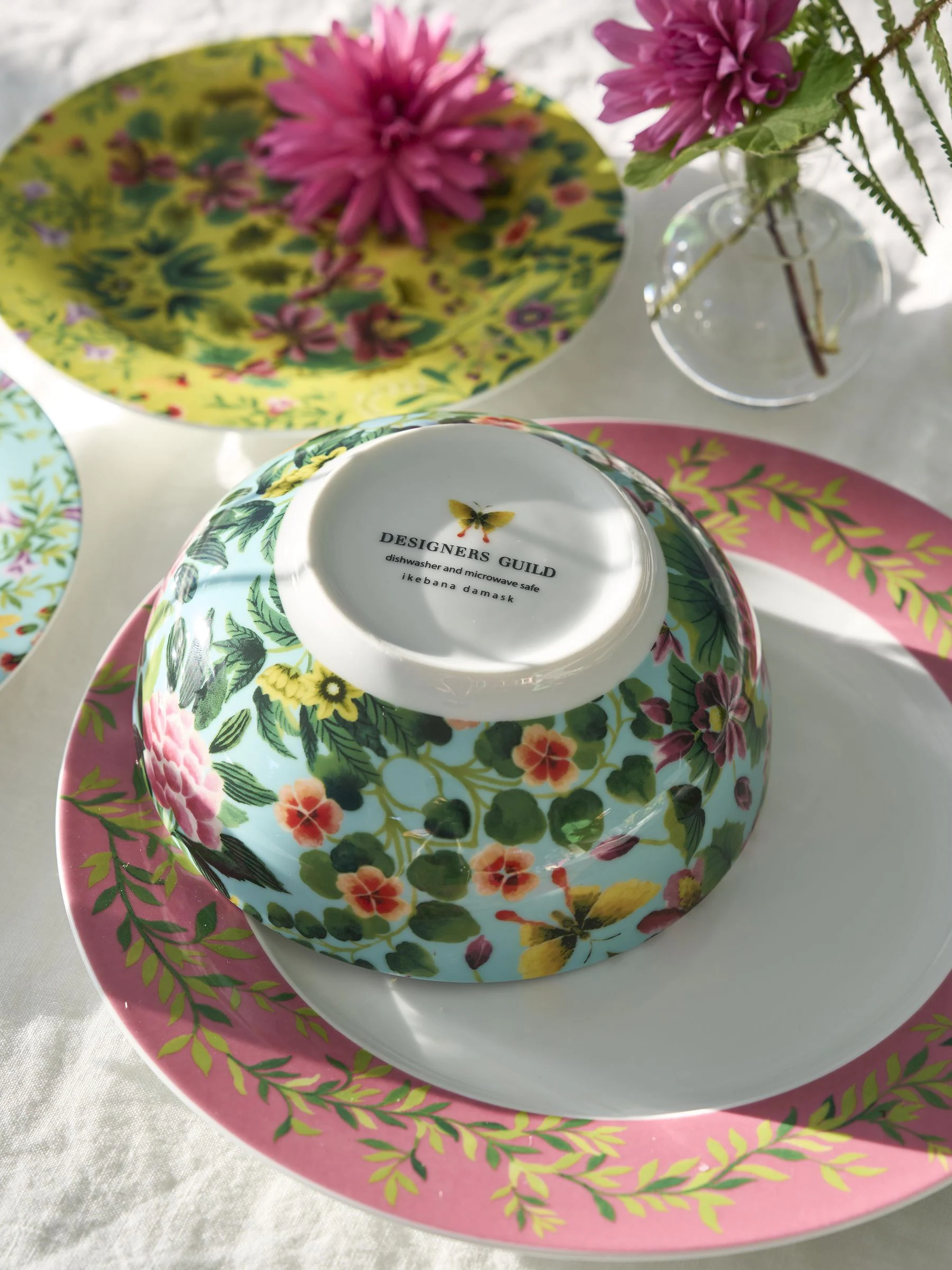 Designers Guild 4 Ikebana Damask dinerborden