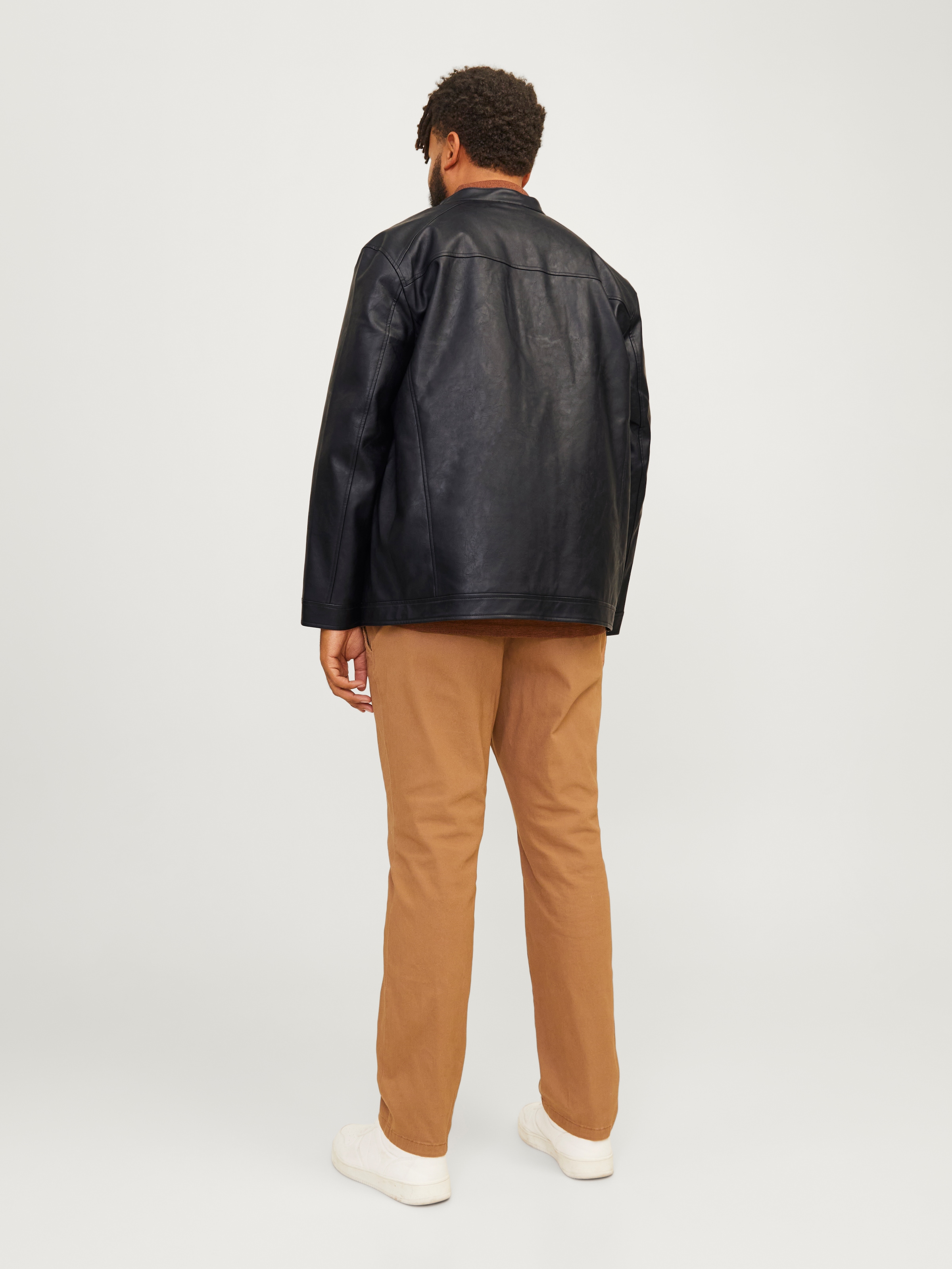 Jack & Jones PlusSize Lederimitatjacke »JJEDYLAN CLEAN PU JACKET NOOS PLS« ohne Kapuze in Leder Optik