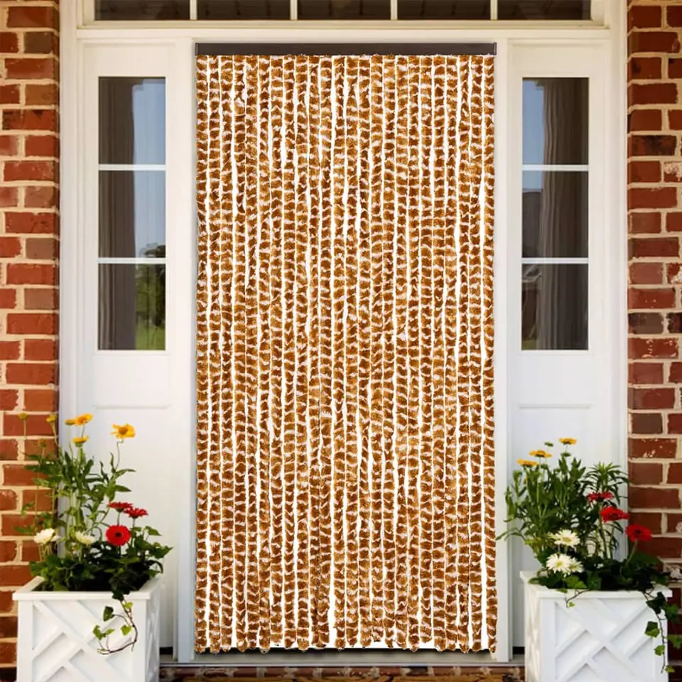vidaXL - Deurgordijn - Geel - Polypropyleen - 100 x 220 cm