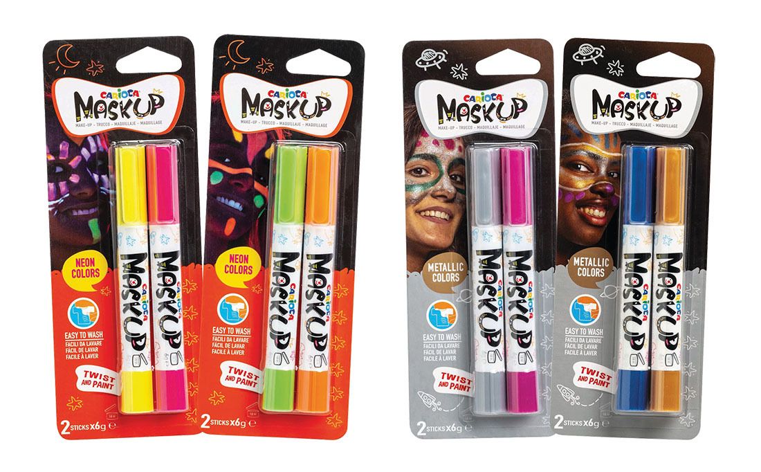 Carioca Ansiktsmaling neon/metallic 2pk