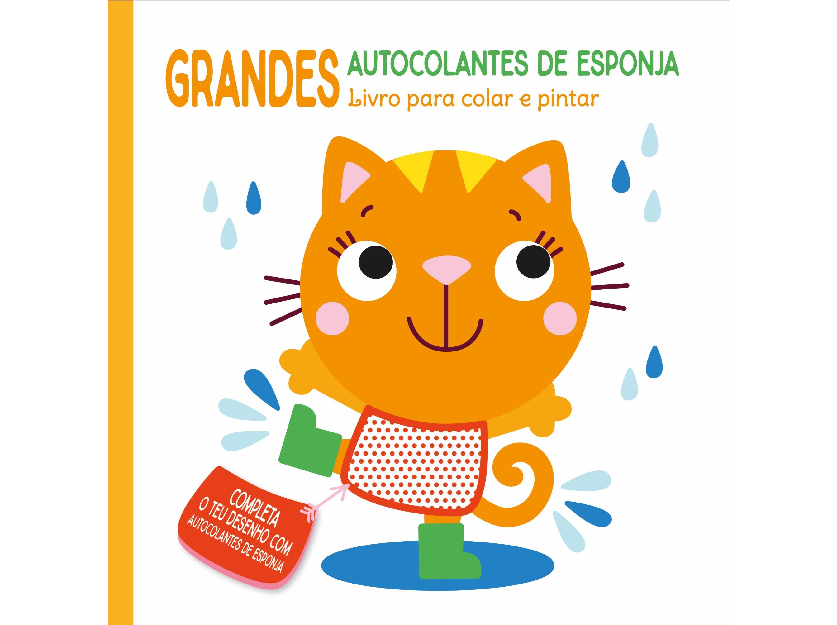 GRANDES AUTOCOLANTES DE ESPONJA LARANJA