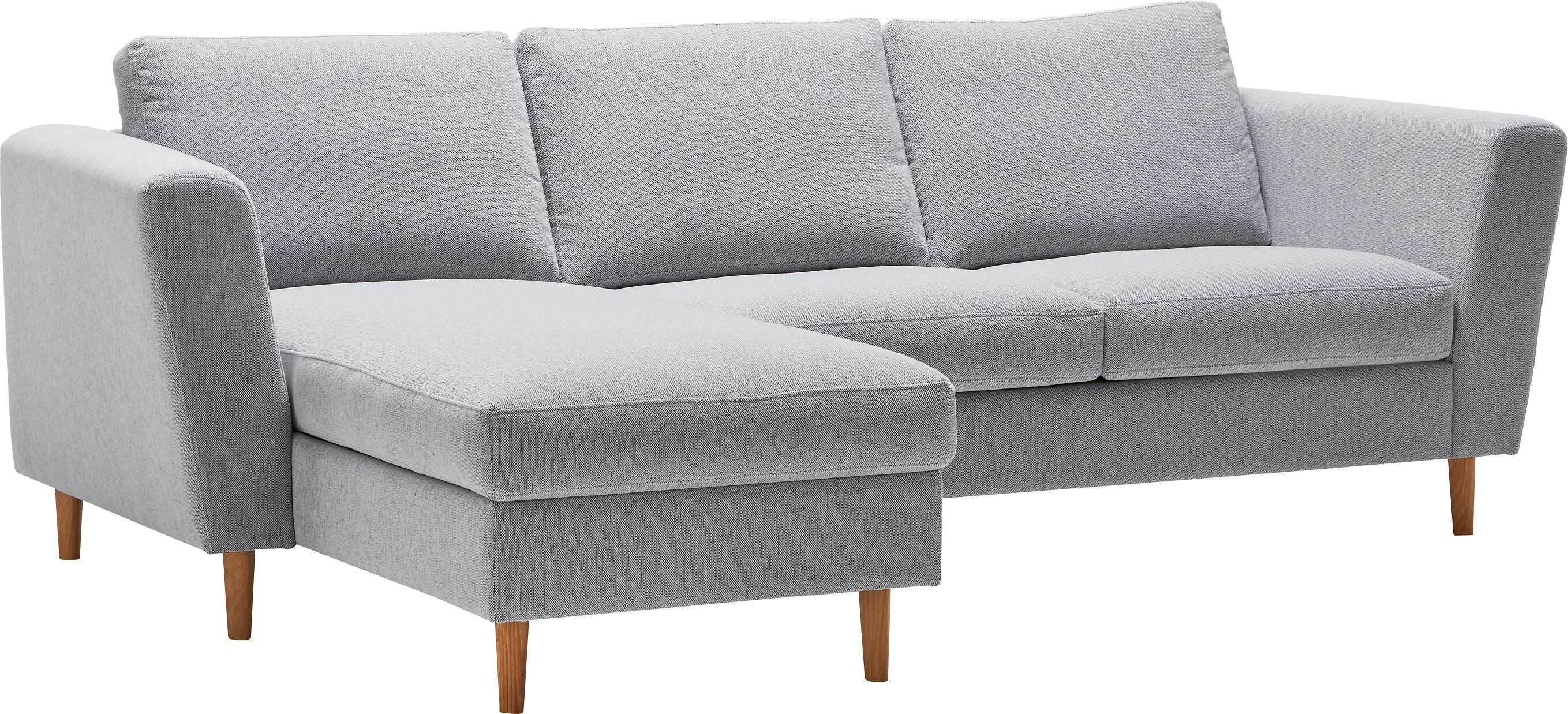 DIENER Ecksofa - Weiss / Schwarz / B: 235.0 cm x T: 156.0 cm x H: 81.0 cm