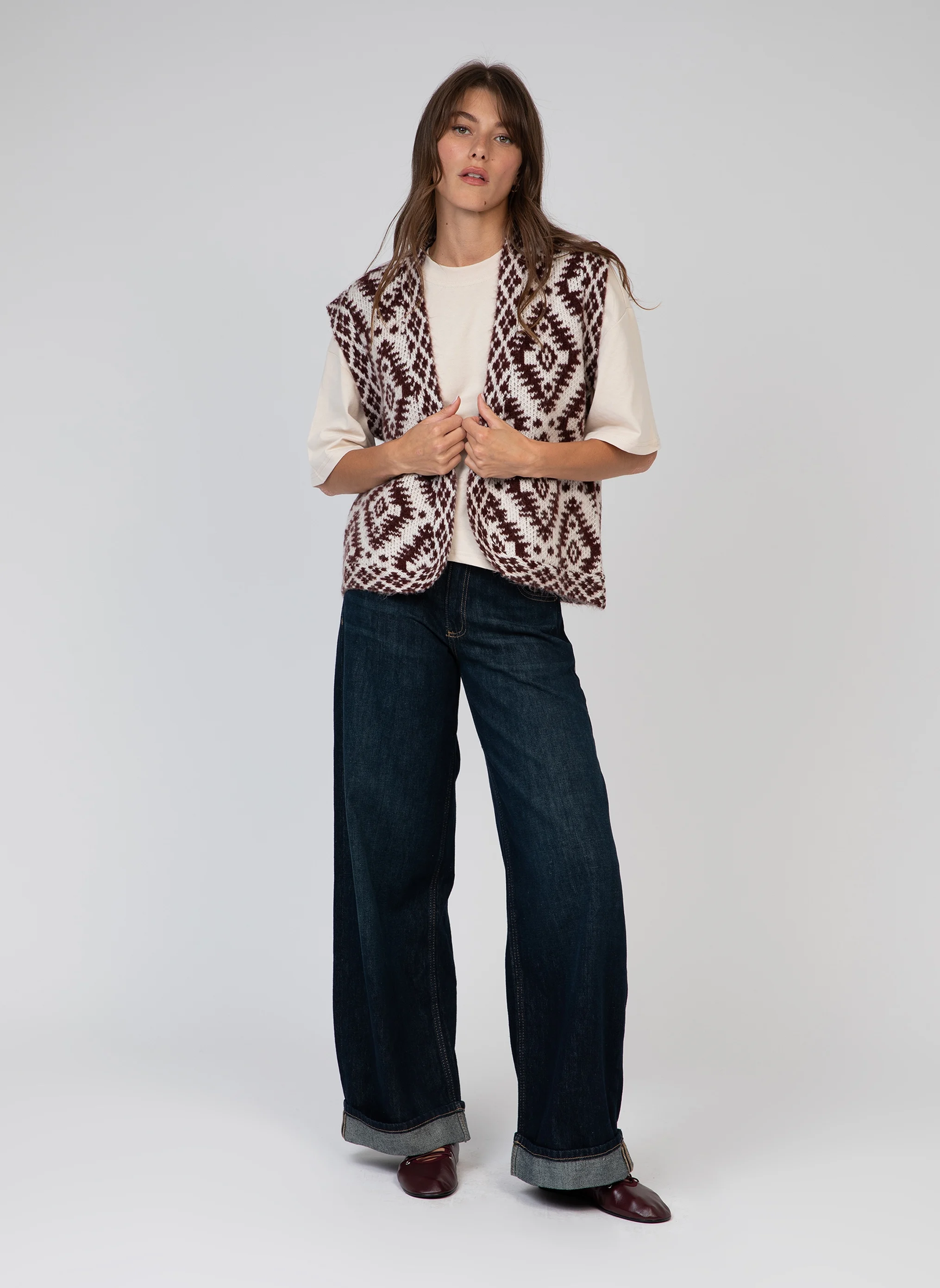 LETHNIK - Cardigan jacquard | Noir