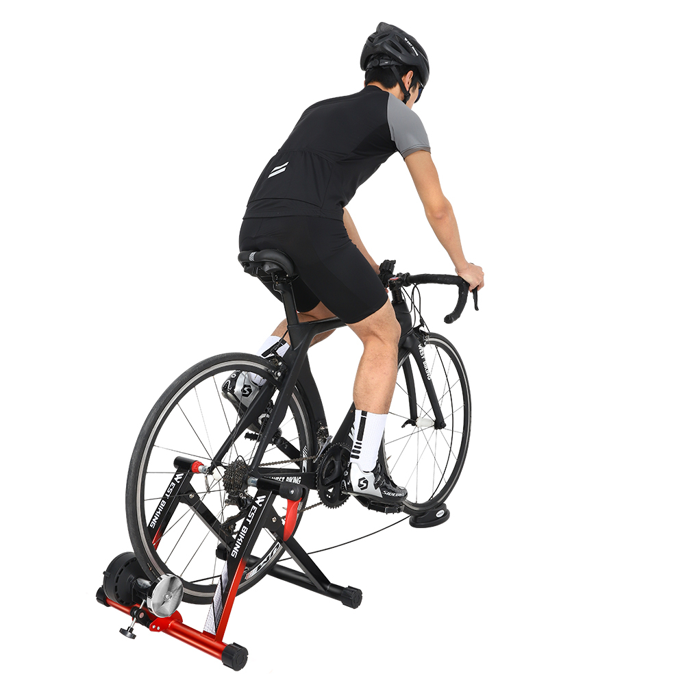 Fahrrad Rollentrainer Velo Ständer Bike Home Trainer mit 6-fachem Widerstand - Schwarz / Rot