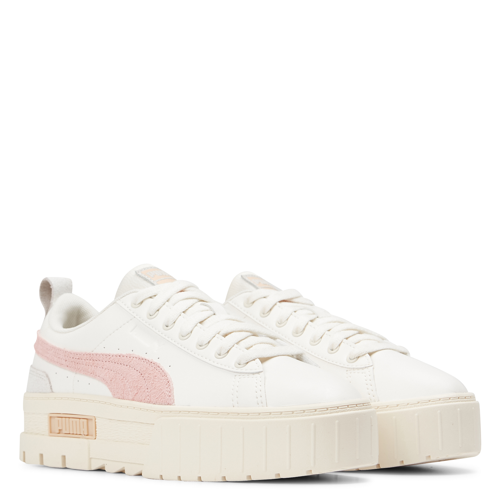 MAYZE THRIFTED W - Baskets basses compensées en cuir | Rose