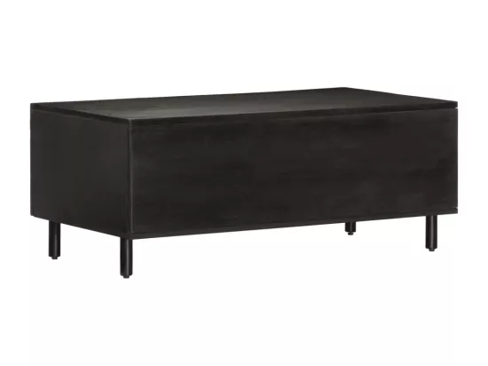 Table basse noir 100x54x40 cm bois massif de manguier