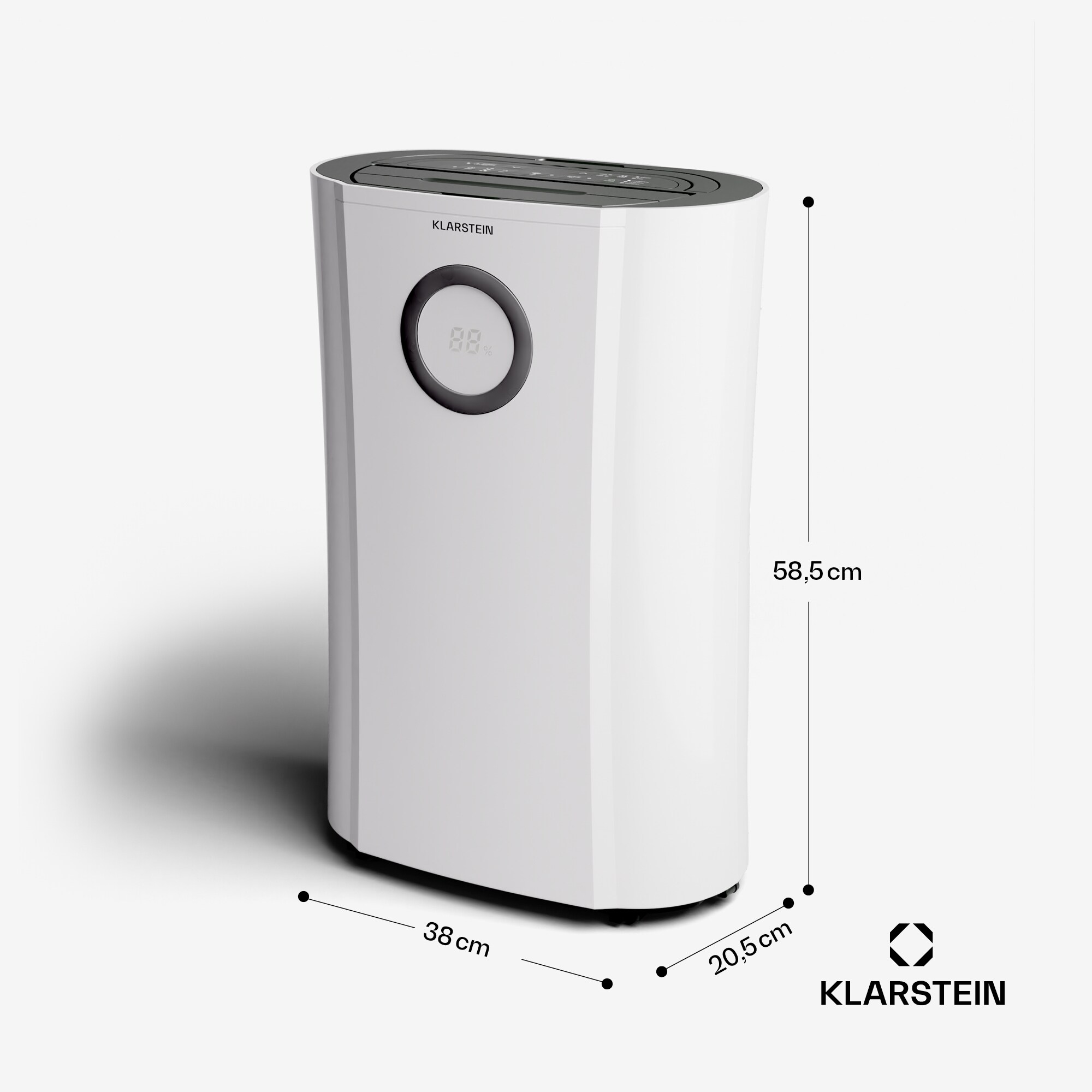 DryFy Pro Connect 20 Luftentfeuchter WiFi Kompression 20l/d 20-30m² Weiß