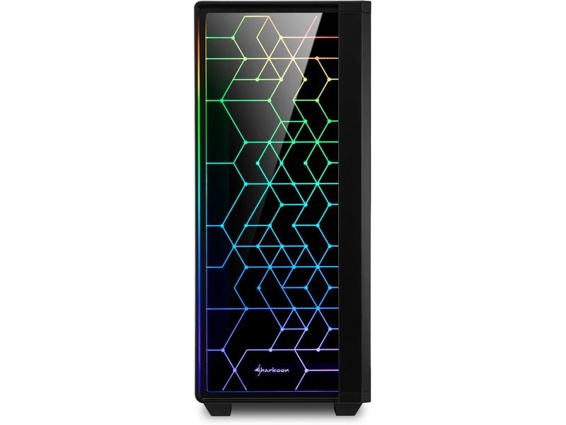 Sharkoon PC-Gehäuse RGB LIT 100 Leises und funktionales Mid-Tower Gehäuse