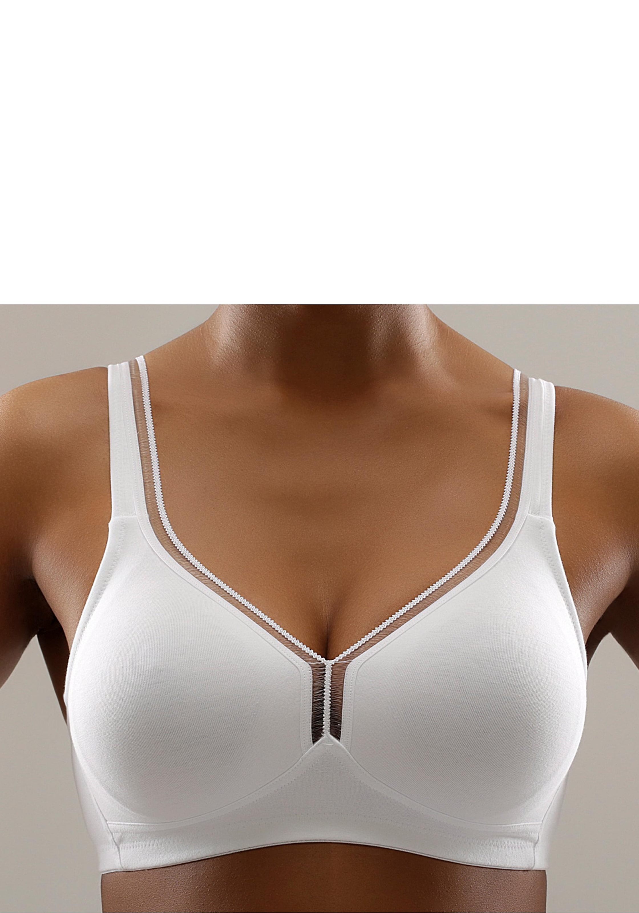 petite fleur T-Shirt-BH, 2 Stücker Packung, ohne Bügel aus Baumwolle, Basic Dessous