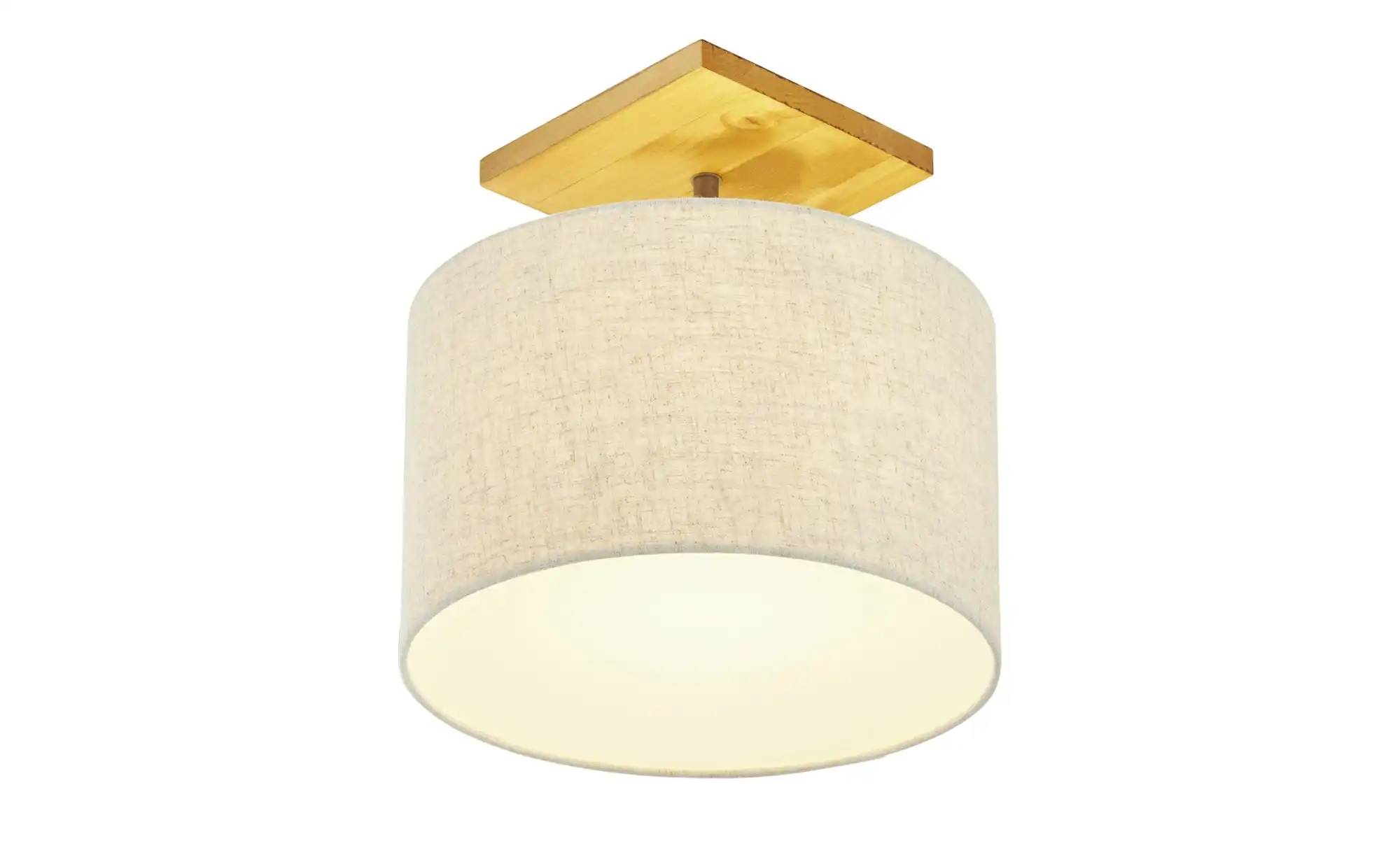Trio Deckenleuchte, 1-flammig, Nickel-antik/ Holz