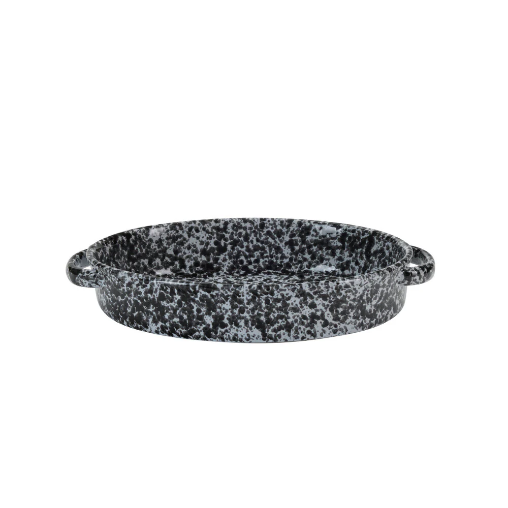 Bahne Interior  Splash ovalt bagefad, grå - L:33,6cm.