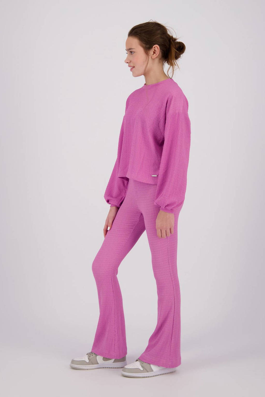 Raizzed flared broek Resie roze
