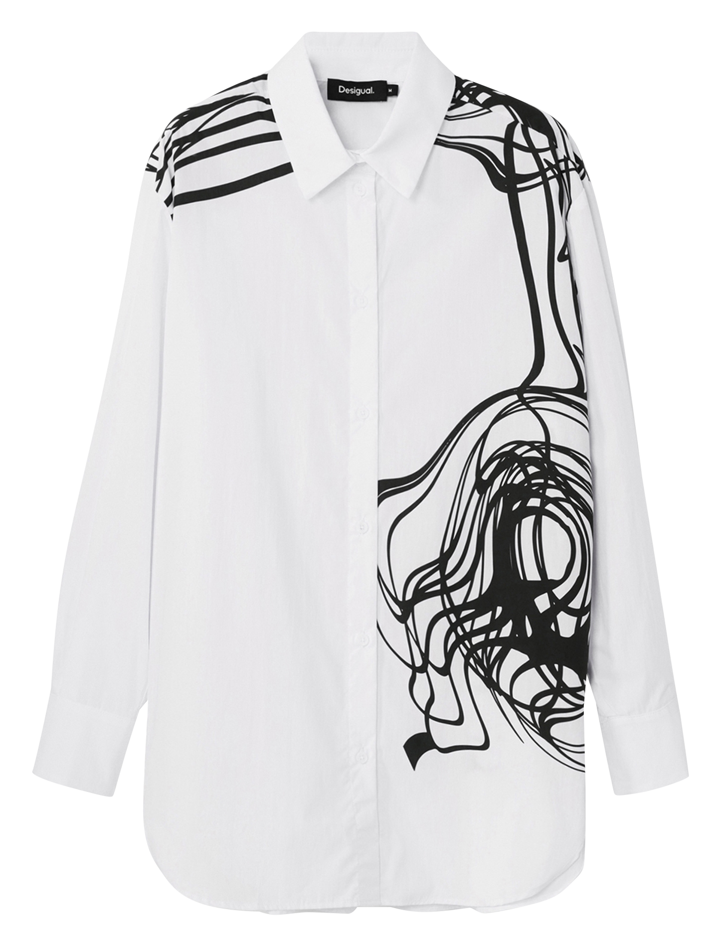 Chemise col classique en coton | Blanc