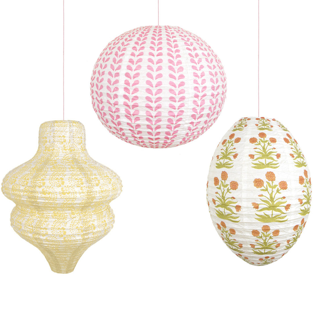 Meri meri lampionnen molly mahon roze - 3st