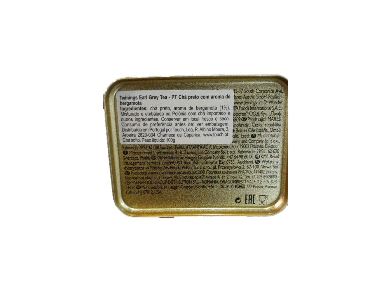 CHÁ TWININGS EARL GREY FOLHA SOLTA 100G