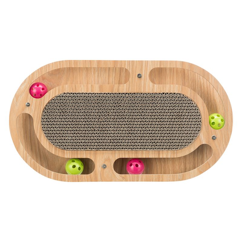 Plateau griffoir Trixie avec cadre en bois, oval