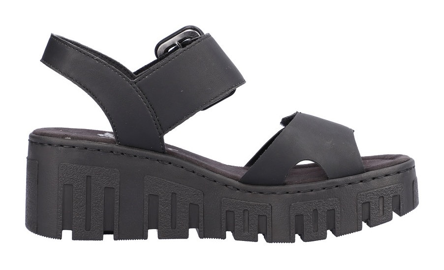 Rieker Keilsandalette  , Sommerschuh, Sandale, Keilabsatz, mit Plateau