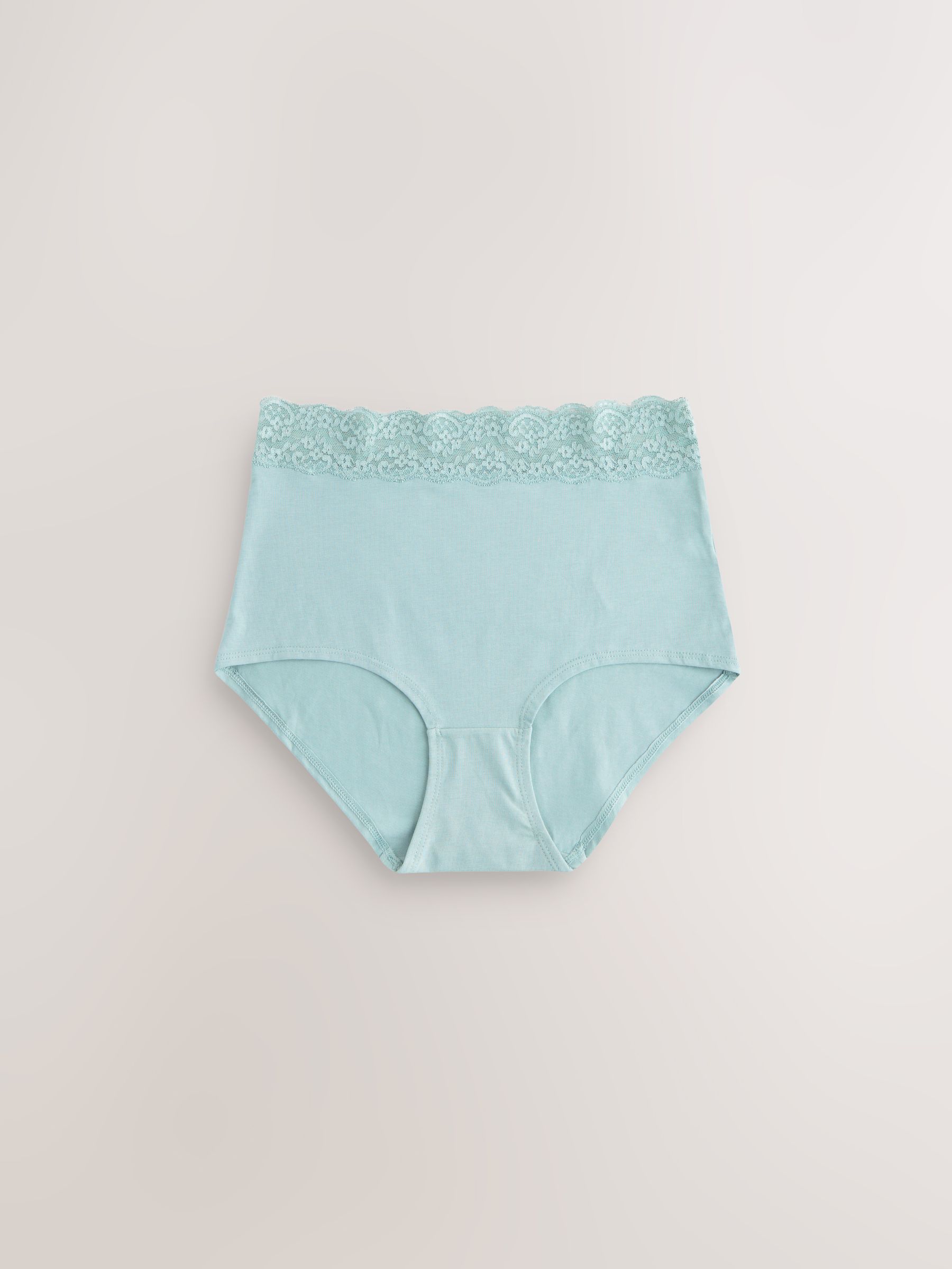 Pastel - 7 Katoenen slipjes met kant