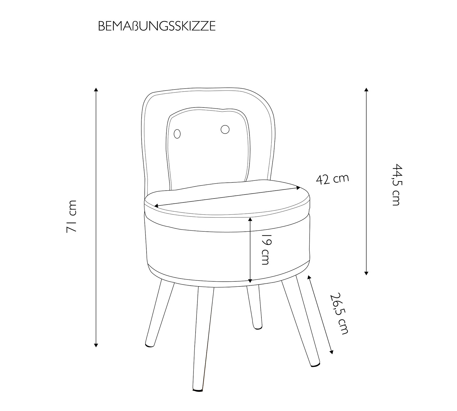 ECHTWERK Kleiner Sessel/Hocker 