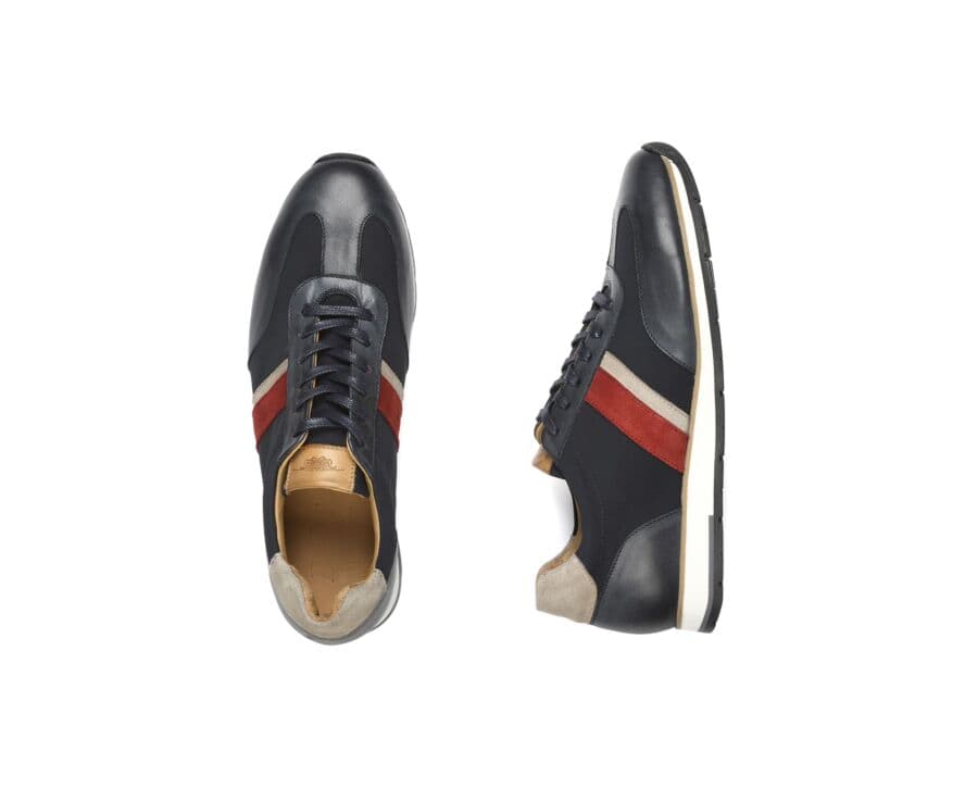 Sneakers homme Navy Patiné et Marine - MELINGA
