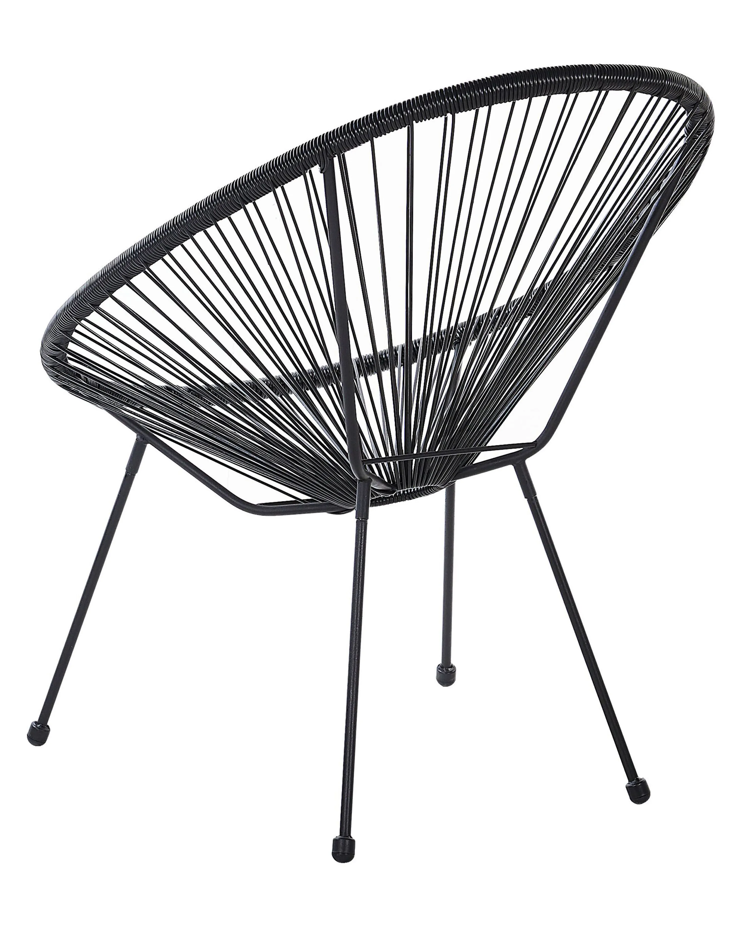 Tuinstoel ACAPULCO II PE rotan Zwart
